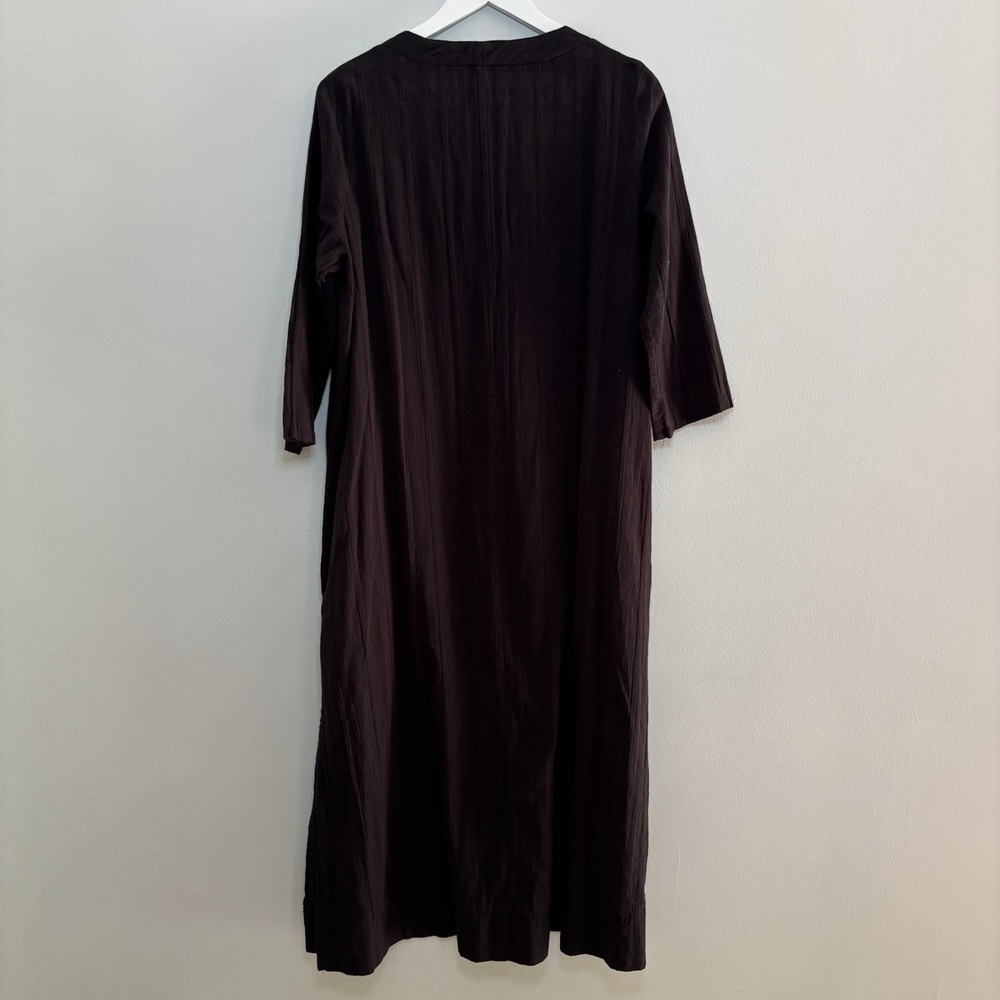 Pomander Place Tuckernuck Black Carolina Caftan Dress Maxi L Chic Minimal Resort - Picture 2 of 11